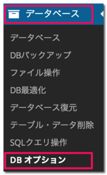 DB オプション